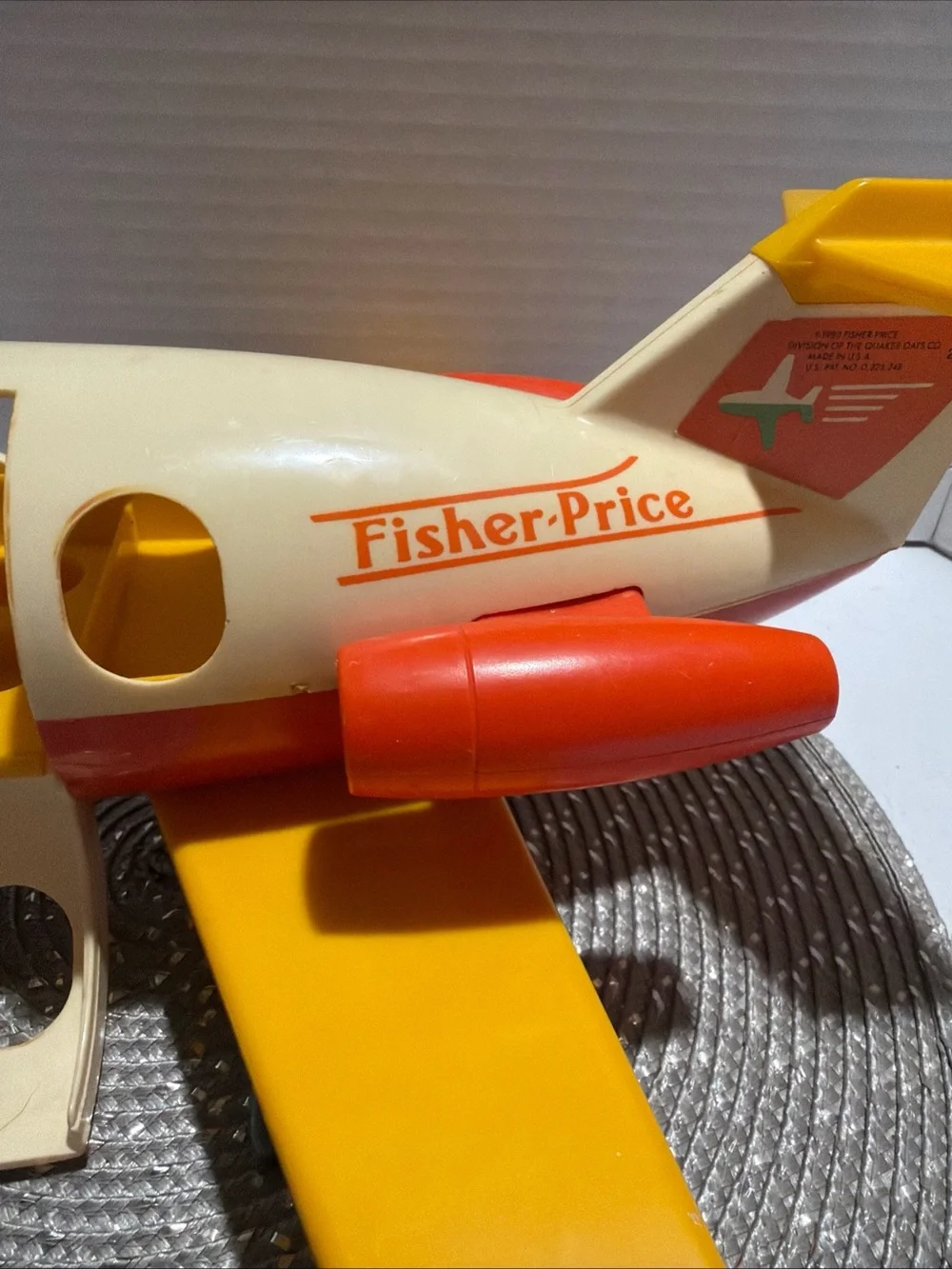 Fisher-Price Yellow & Cream Toy Airplane for Kids